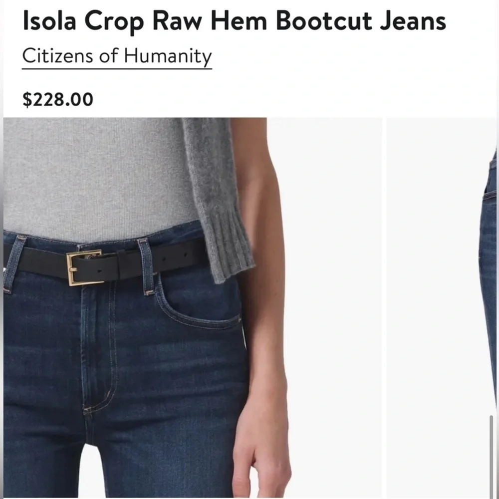 Citizens of Humanity Isola Crop Raw Hem Bootcut Jeans
